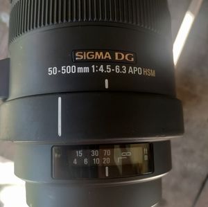 Sigma DG 50-500mm lens